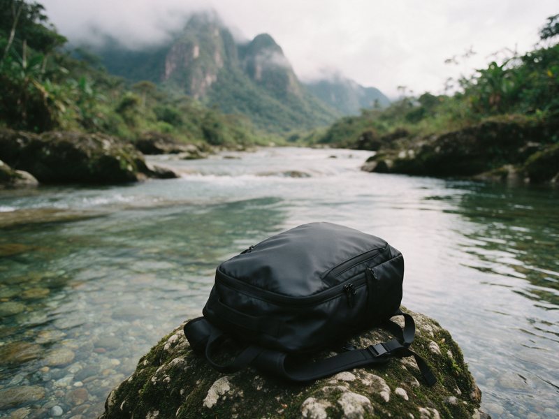 Morral junto a un río