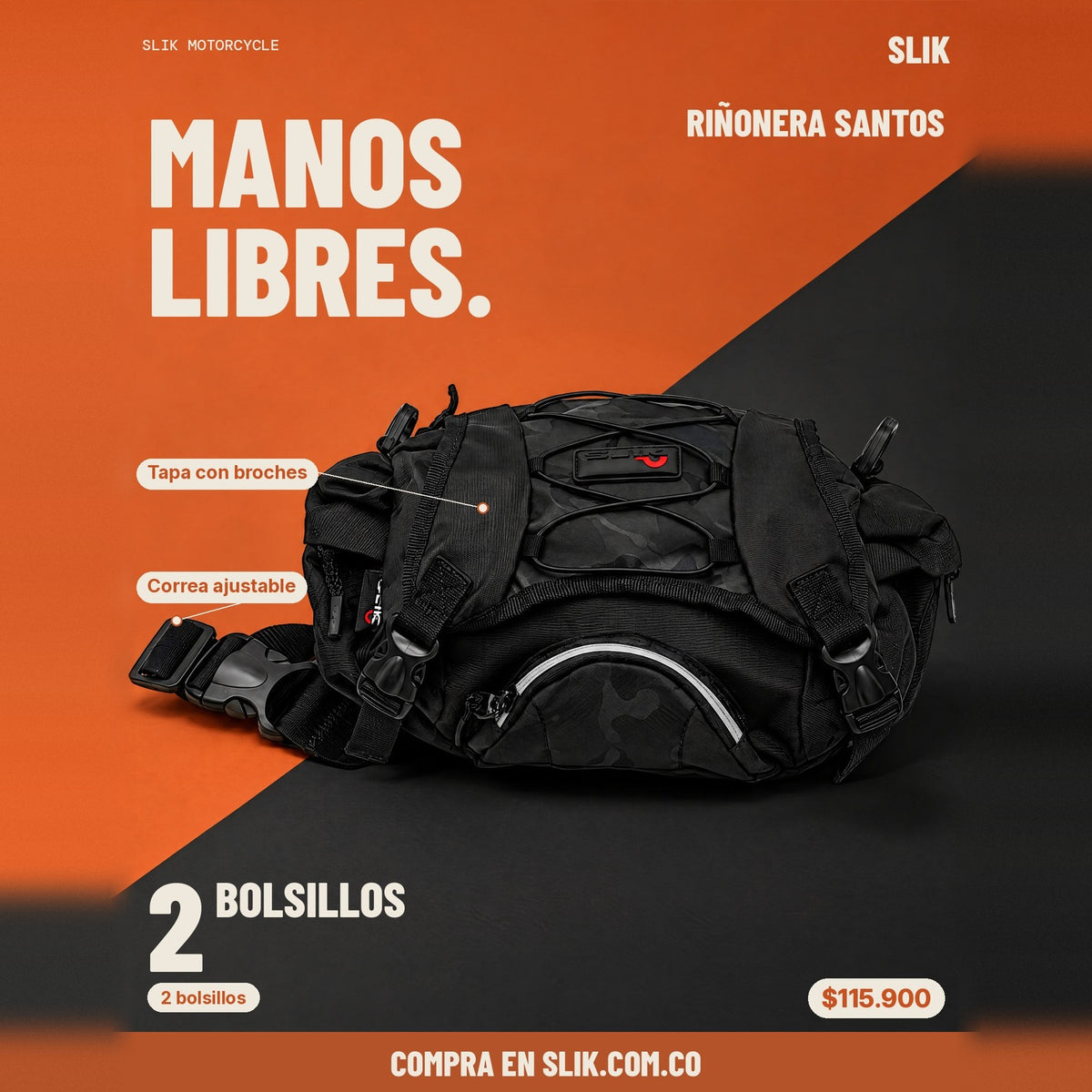 Riñonera Santos – póster cuadrado